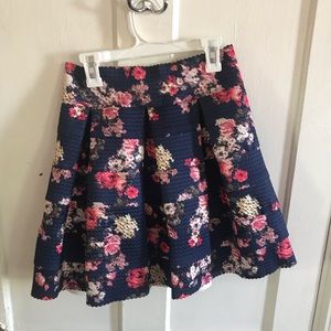 Floral blue skirt